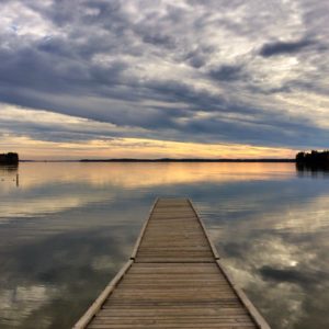 Jetty on lake