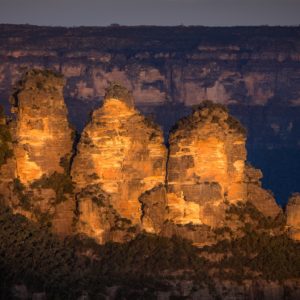 Three Sisters at sunset